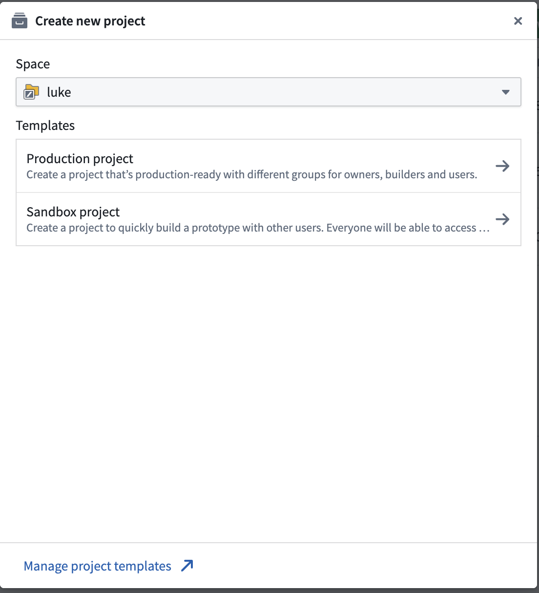 Production project template