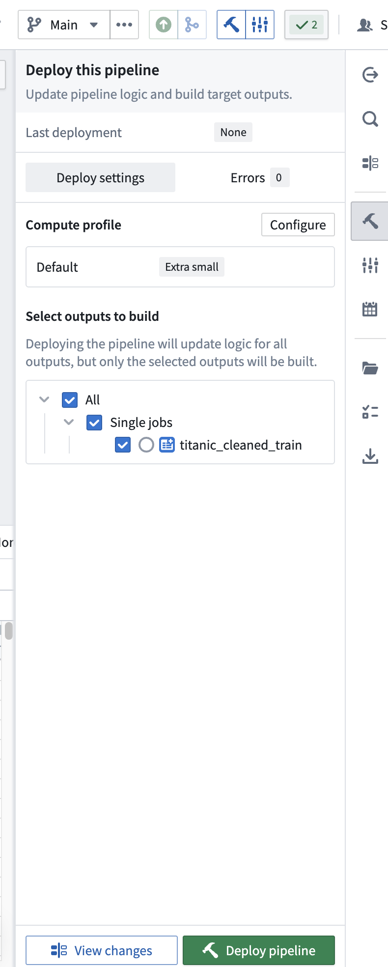 Deploy pipeline